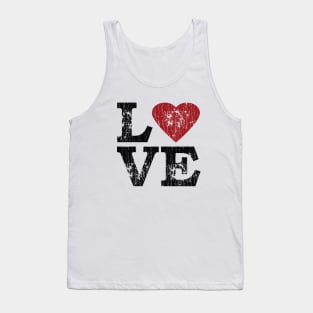 Valentines Day LOVE with heart Tank Top